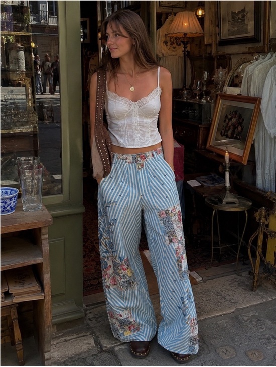 Free People Pants - Free People:Runyon Hand Stitch Patched Pant| NWT